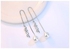 925 Sterling Silver Rhinestone Studded Tassel Earrings