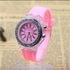 Geneva New LED Backlight Sport Quartz Wrist Watch(pink)