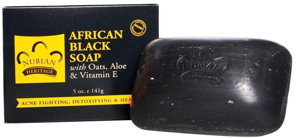 Nubian Heritage - African Black Bar Soap with Oats, Aloe Vera & Vitamin E - 141g