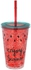 Get Falmer Acrylic Cup with Straw, 450 ml - Red Green with best offers | Raneen.com