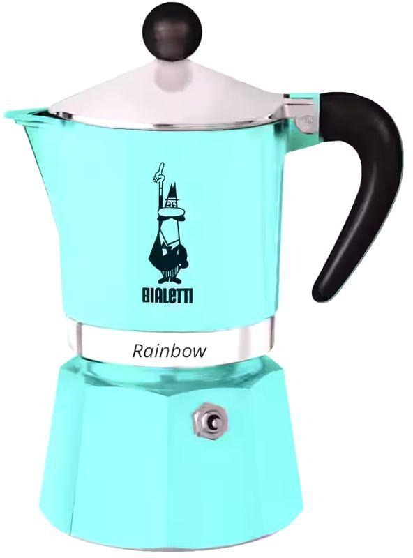 Bialetti Rainbow Espresso Maker 139ml - Light Blue (Makes 3 Cups)