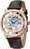 Stuhrling Original Winchester 44 Men's Rose Gold Dial Leather Band Automatic Watch - 165B2.3345K14