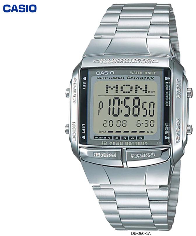 Casio DB-360 Data Bank Watch 100% Original & New (Silver)