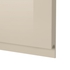 METOD High cab f micro w 2 doors/shelves - white/Voxtorp high-gloss light beige 60x60x220 cm