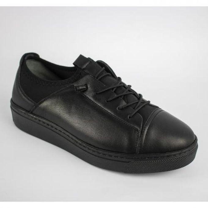 Levent Textile Sport Flat Shoes-Black
