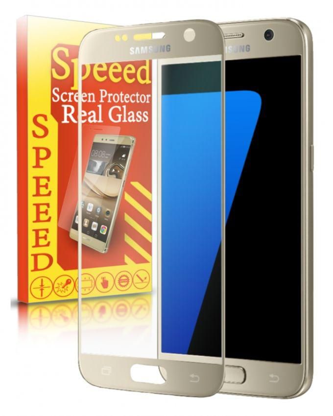 Speeed HD Ultra-Thin Curved Glass Screen Protector for Samsung Galaxy S7 - Gold