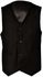 Aria Plain 3 Button Suit Waist Coat Black MWC-4355