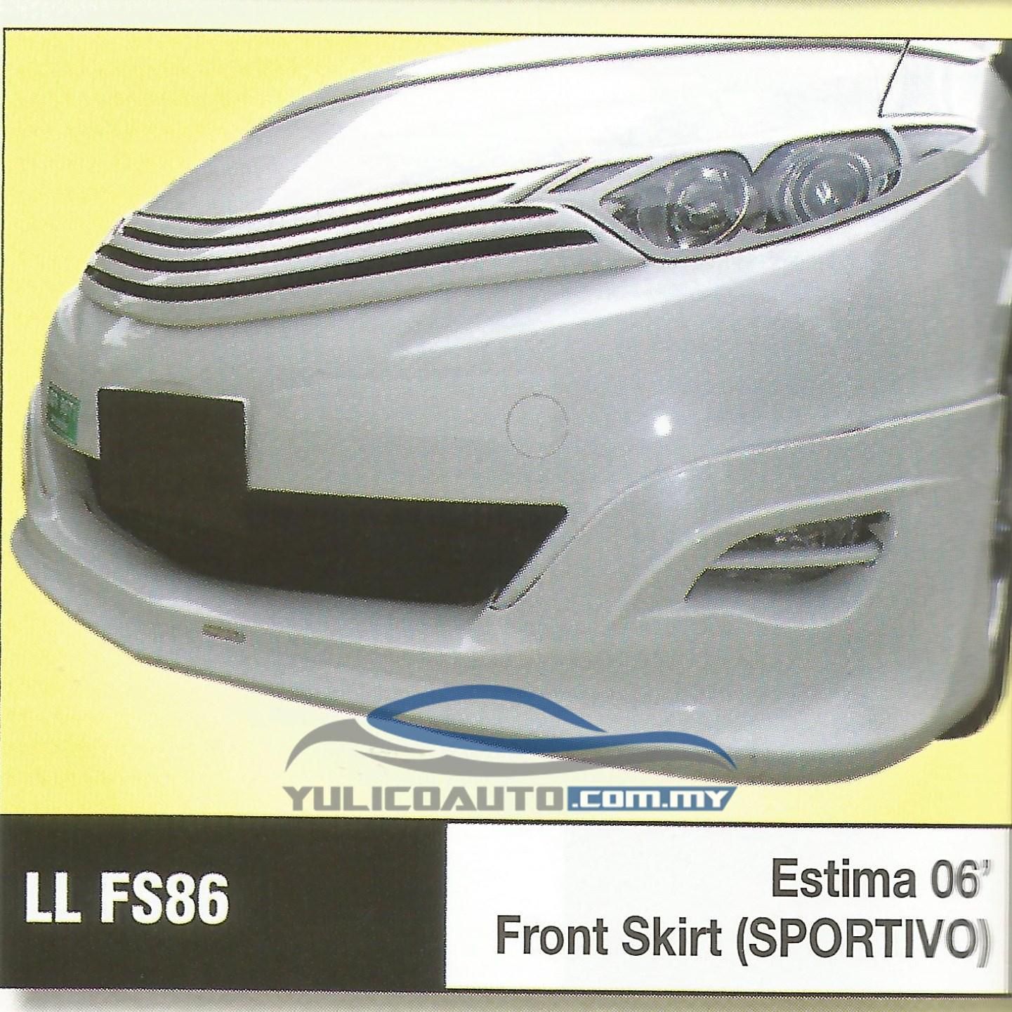 Toyota Estima 2006 Front Skirt [FRP] - 3 Types