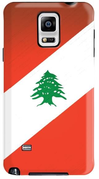 Stylizedd Samsung Galaxy Note 4 Premium Dual Layer Tough Case Cover Matte Finish - Flag of Lebanon