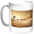 The Pyramids Of Egypt Printed Coffee Mug White/Brown
