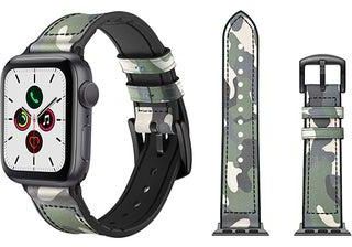 Hybrid Replacement Band For Apple Watch Series 5/4/3/2/1 44/42mm Camouflage Green