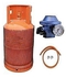 12.5kg Gas Cylinder, Hose & Metered Regulator- Orange