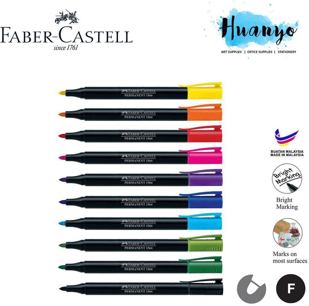 Faber-Castell Permanent Colour Slim Marker 1564 - Fine Bullet Tip (Per Pcs)
