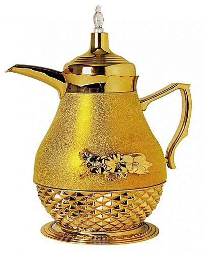Generic Decorative Vacuum Flask - 1 L - Gold
