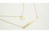 Gold Bar Necklace - High Quality 14K Gold Fil LED -Gold Hammered Disc Choker- Layered Set Of 2 Necklaces- Gold Dainty Necklace Set