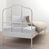 SAGSTUA Bed frame - white/Lindbåden 90x200 cm