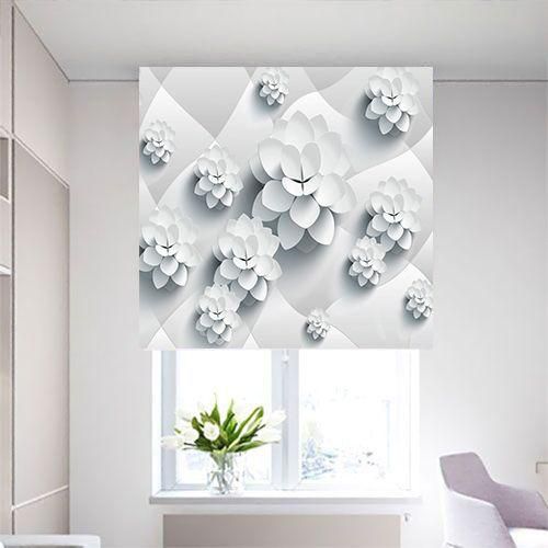 Flower pattern Interior Roller Shades Curtain Size 200x150cm