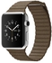 Apple Watch Series 1 - 42mm Stainless Steel Case with Light Brown Leather Loop Band,  MJ402