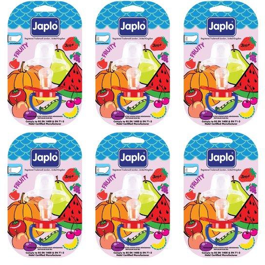 Japlo Fruity Soother Blister Cards - Orthodontic (6 in 1)