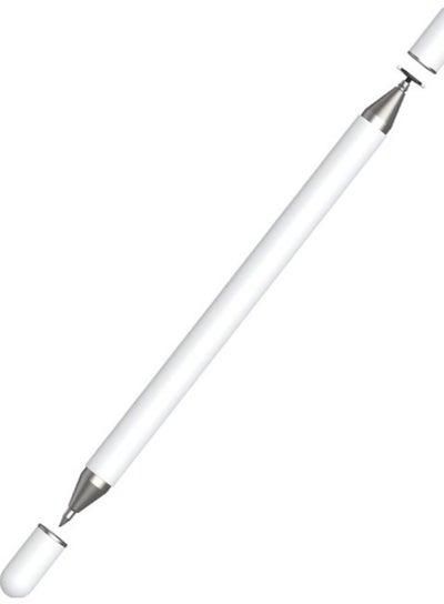 قلم سلبي 2 في 1 بغطاء مغناطيسي ابيض PO2IN1PSMCW