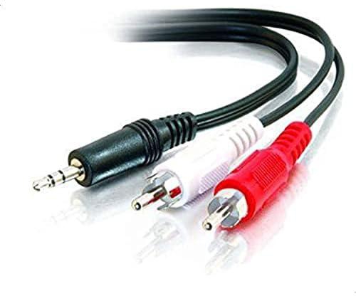 3M One 3.5mm Male Stereo to Two RCA Male for Mobile phones - Black