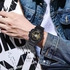 Large Dial Sports Watch Silicone Strap Quartz Watch - Black