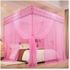 4 Stand Mosquito Net With Metallic Stand-PINK