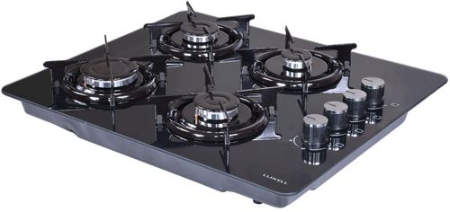 Luxell Table Top And/or Built In, Black, Glass, Gas Cooker