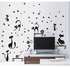 Kitty Wall Stickers For Living Room Home Decor Diy Removable Wall Decals Black 50*70cm