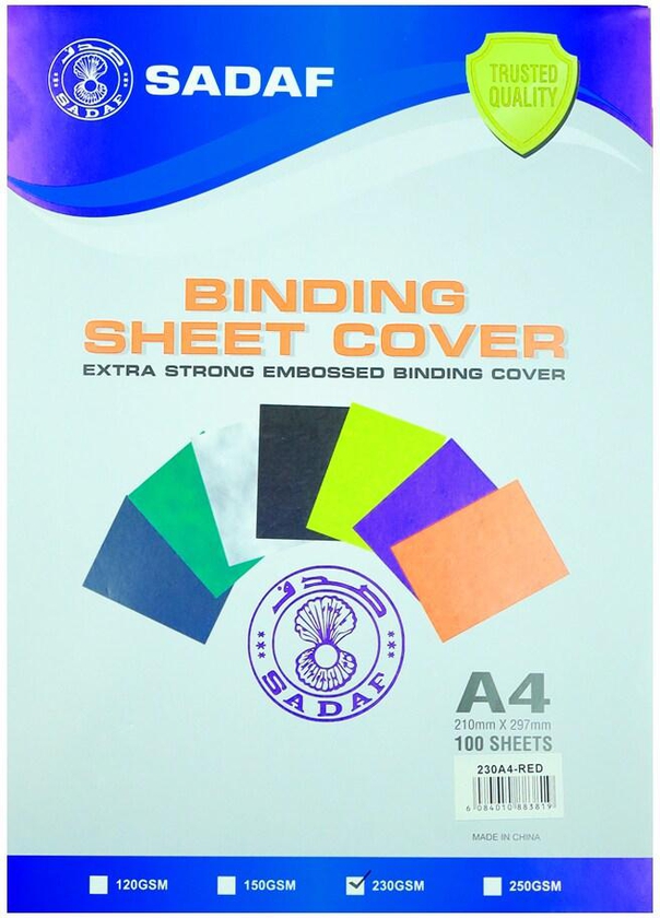 BINDING SHEET COVER A4 SIZE 210MM X 297MM 230GSM RED