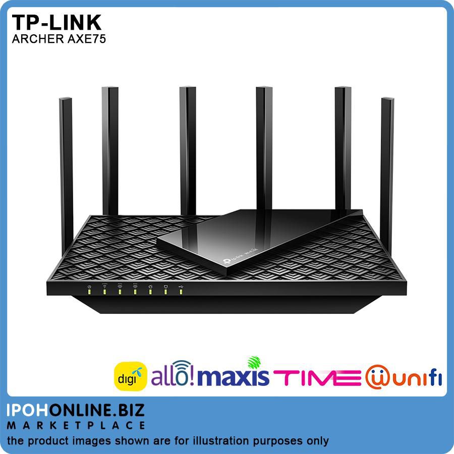 TP-Link Archer AXE75 AXE5400 Tri-Band 6-Stream WiFi-6E Wireless Router