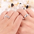 Fashion 1 Pc Silver Plated Jewelry CZ Wedding Rings Women Pair