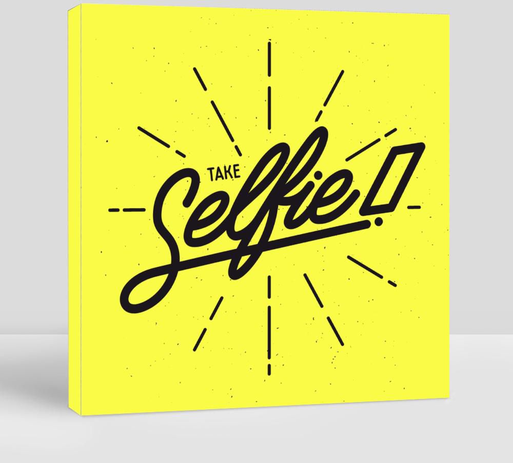Take Selfie Lettering Poster