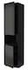 METOD High cab f micro w 2 doors/shelves, black Enköping/brown walnut effect, 60x60x240 cm - IKEA
