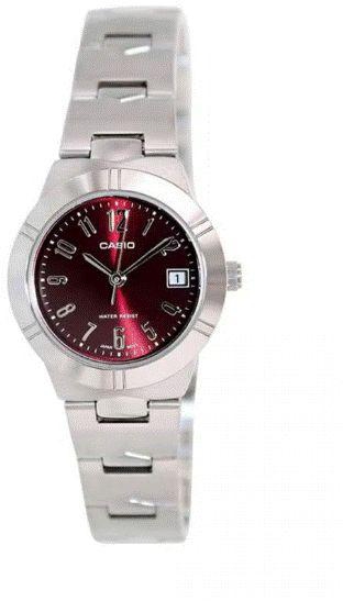 Casio Watch For Women Water Resistance 33 mm Silver LTP-1241D-4A2DF