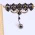 Gothic Vintage Rhinestone Lace Chains Finger Bracelet