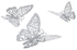 12-Piece 3D Butterfly Wall Sticker Set Silver Big Butterfly (12x8.75), Medium Butterfly (10x7.3), Small Butterfly (8x5.8)centimeter