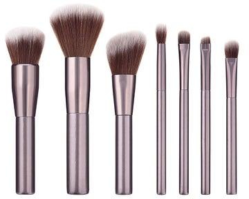 7-Piece Makeup Brush Set Light Purple/Brown/White