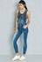 Button Front Ripped Denim Dungaree