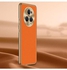 HuHa Case Cover Compatible For Honor Magic5 Pro Litchi Texture Genuine Leather Phone Case Orange