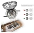 Kitchen Sink Basket Strainer Replacement Silver 6 x 5 x 6inch