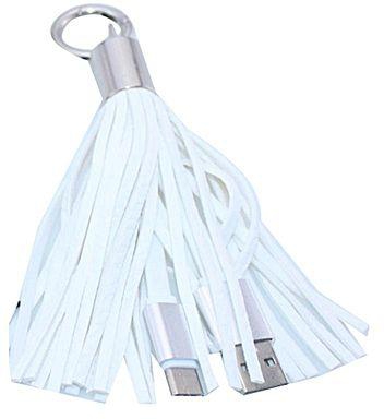 Universal Lightning Cable USB Leather Tassel Cable Charge Data Sync Cable 2.4A Portable Key Ring Key Buckle Iphone Key Chain For IPhone