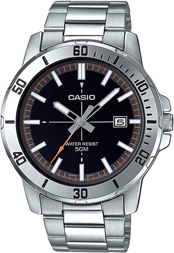 Get Casio MTP-VD01D-1E2V Analog Casual Watch for Men, Stainless Steel Band - Silver with best offers | Raneen.com