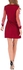 Boat Neck Autumn Dress Red