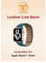 Replacement Leather Link Apple Watch Band for 41/40/38mm أخضر