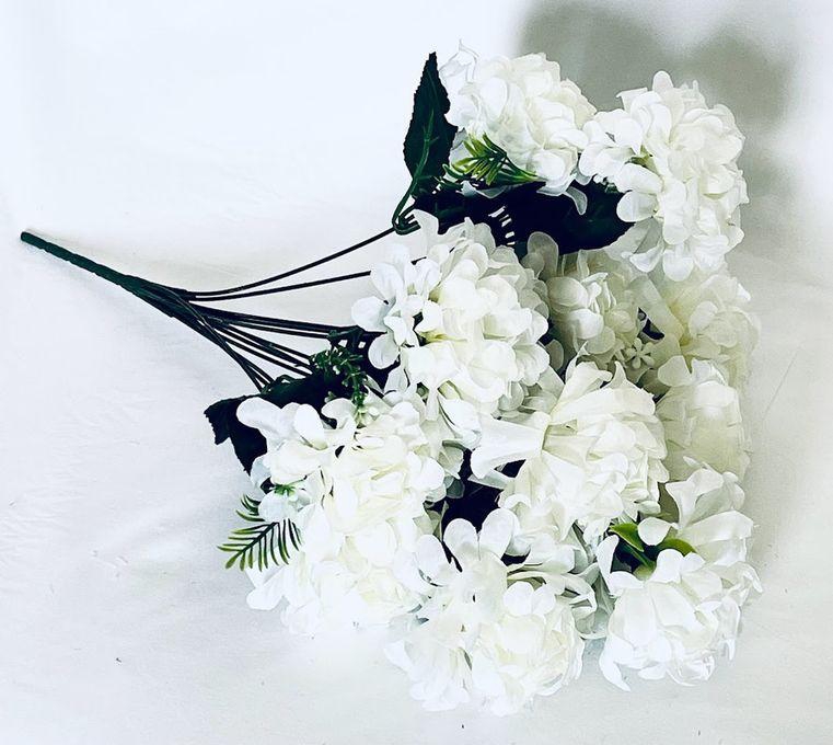 Artificial Flowers And Plants Bouquet - White