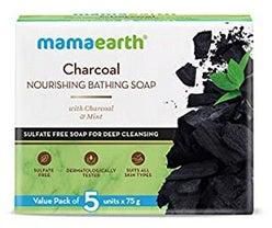 Charcoal Nourishing Soap With Charcoal And Mint For Deep Cleansing 5X75G