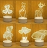 Creative Night Light 3D Acrylic Bedroom Small Decorative 3D Lamp Night Lights For Home Decoration, Deer