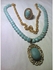 Generic Set Of Turquoise Necklace & Ring - Blue