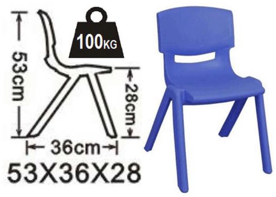 Kids Elegant Plastic Kids Chair (Blue)